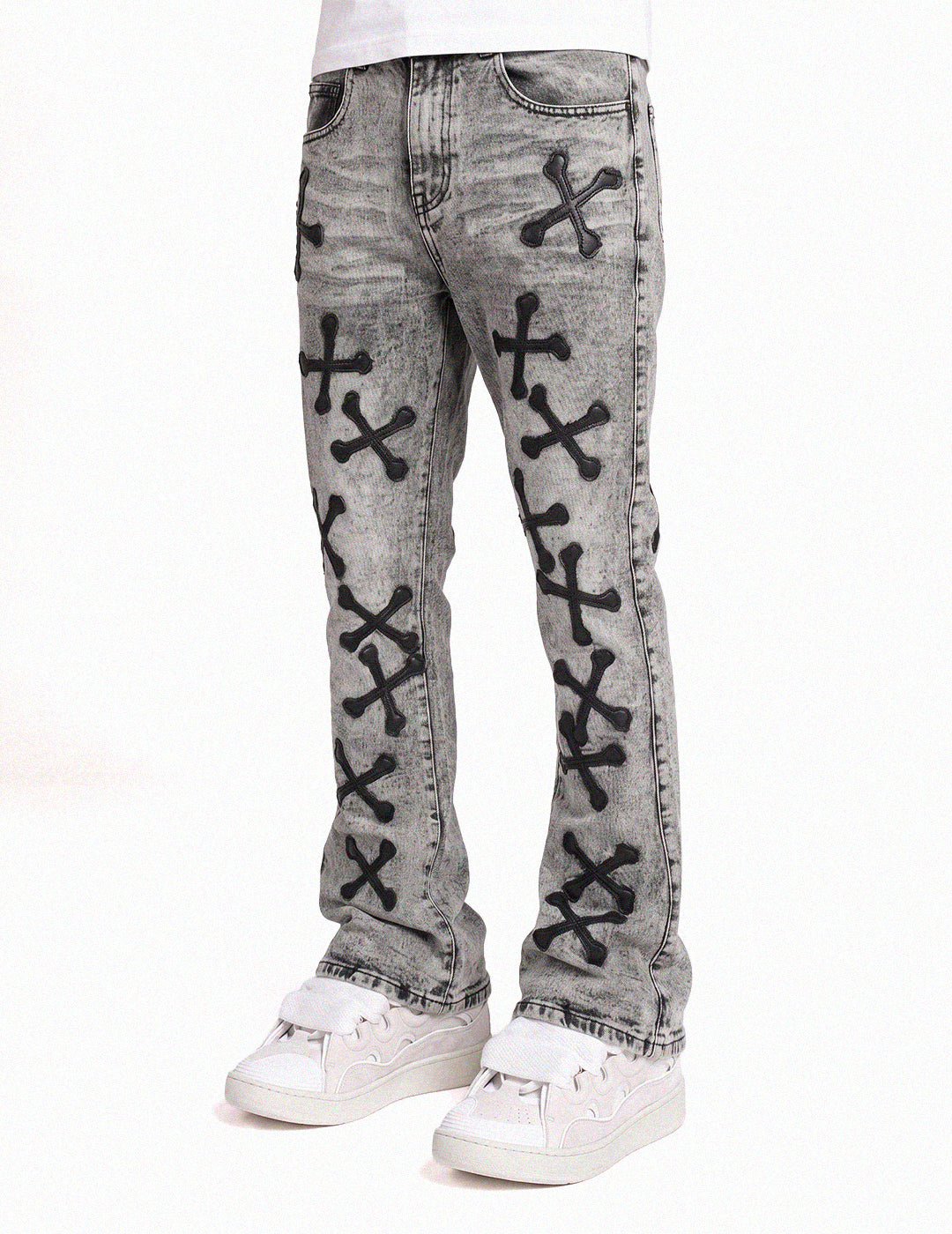 blugi flare x bone purpi