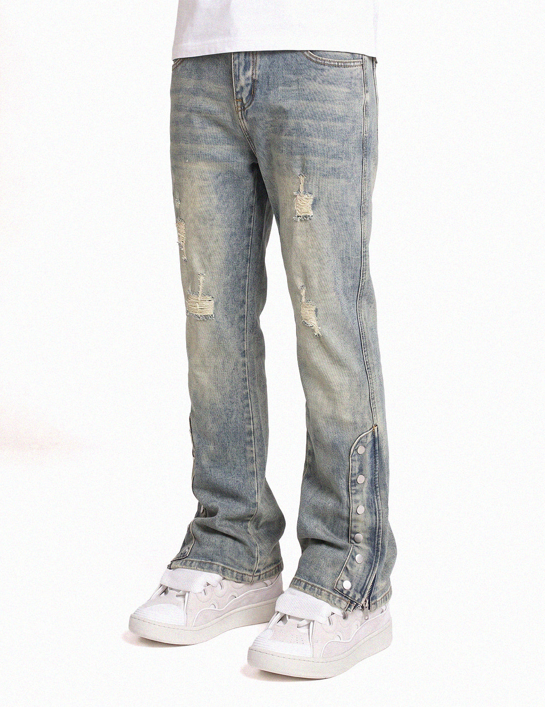 blugi flare detach purpi