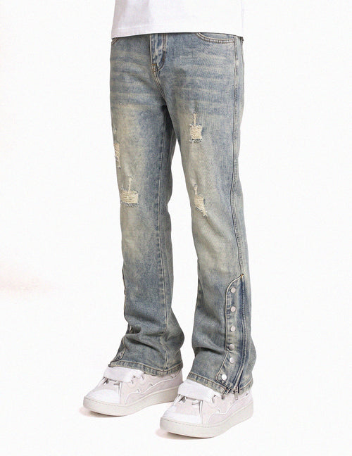 blugi flare detach purpi