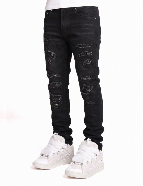 blugi skinny bandana purpi
