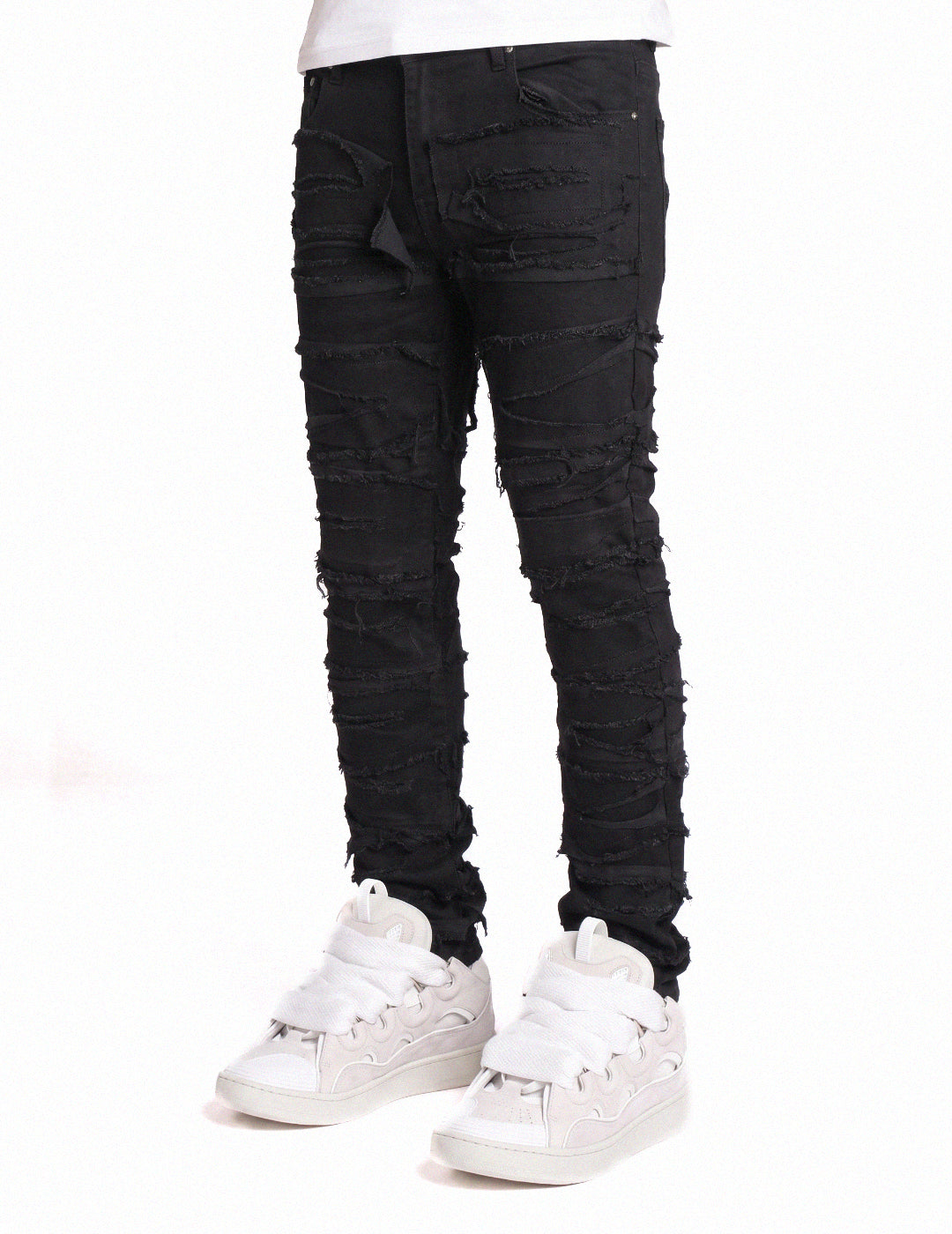 blugi skinny distressed purpi
