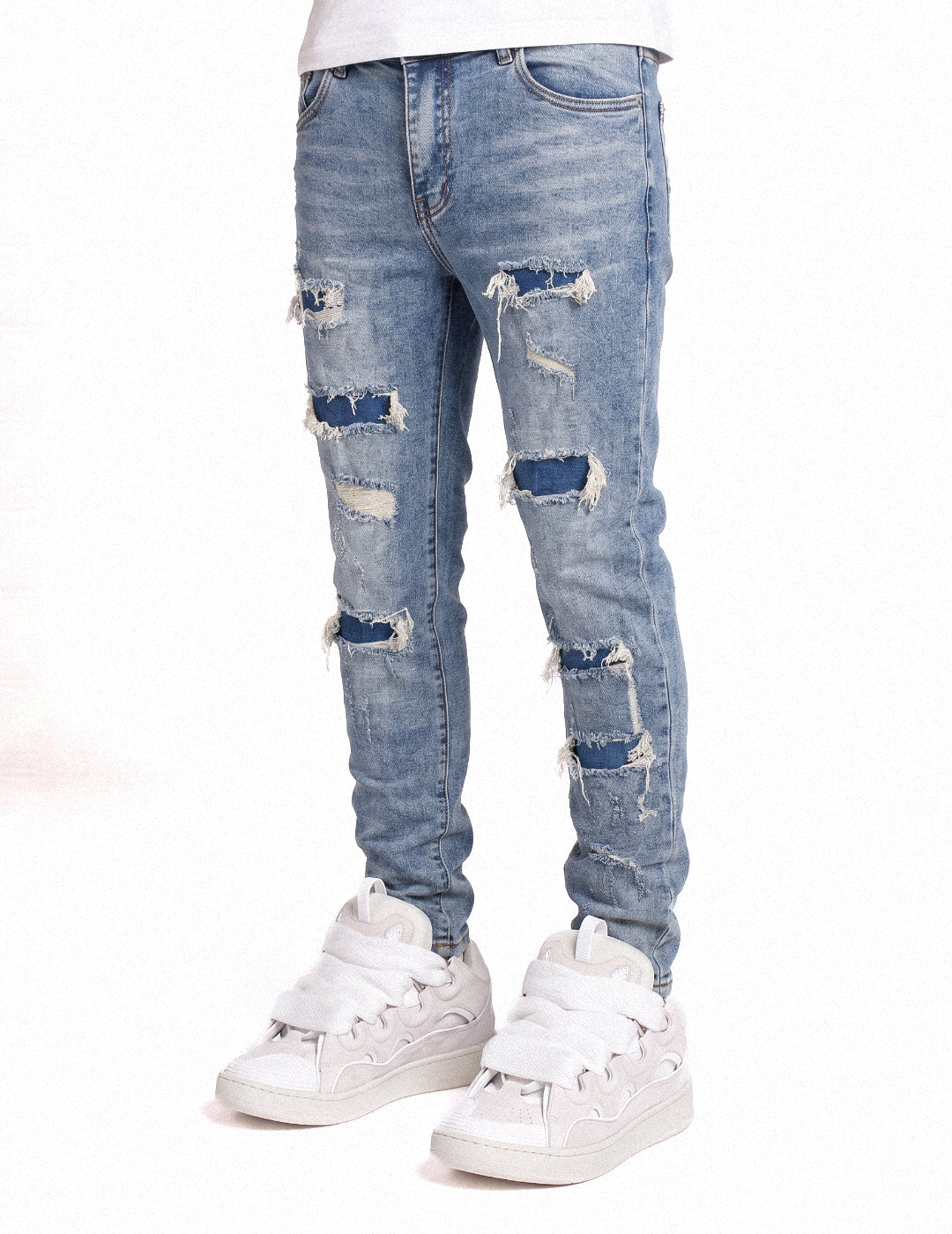 blugi skinny ripped purpi