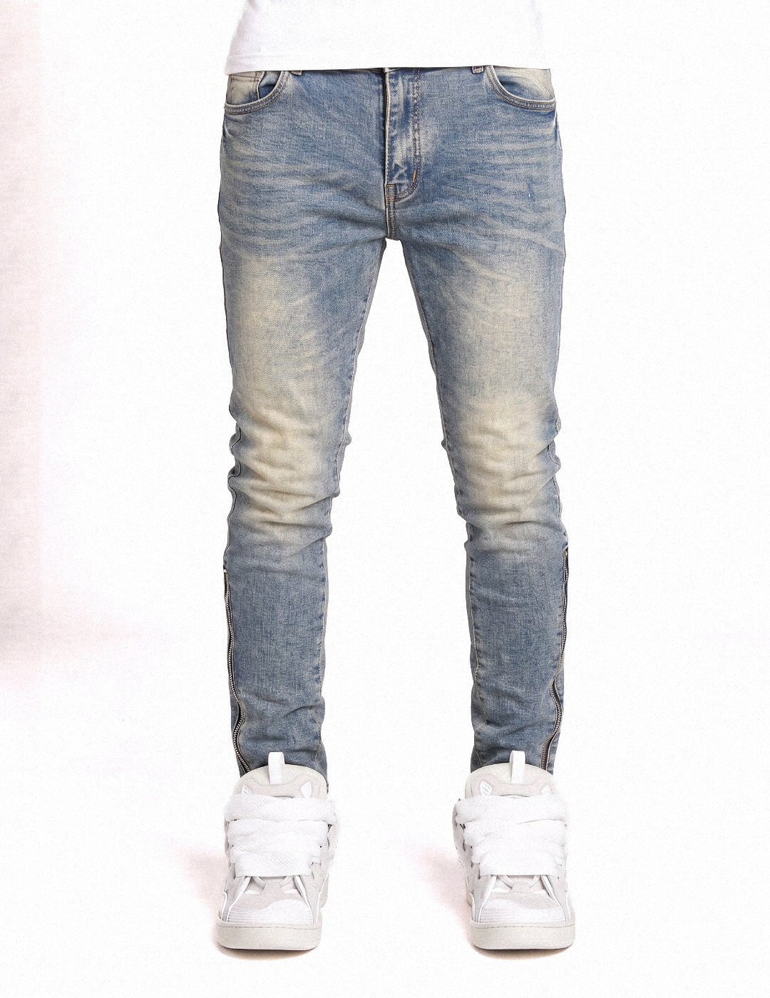 ZIP UP SKINNY DENIM