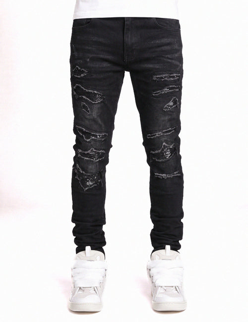 BANDANA SKINNY DENIM
