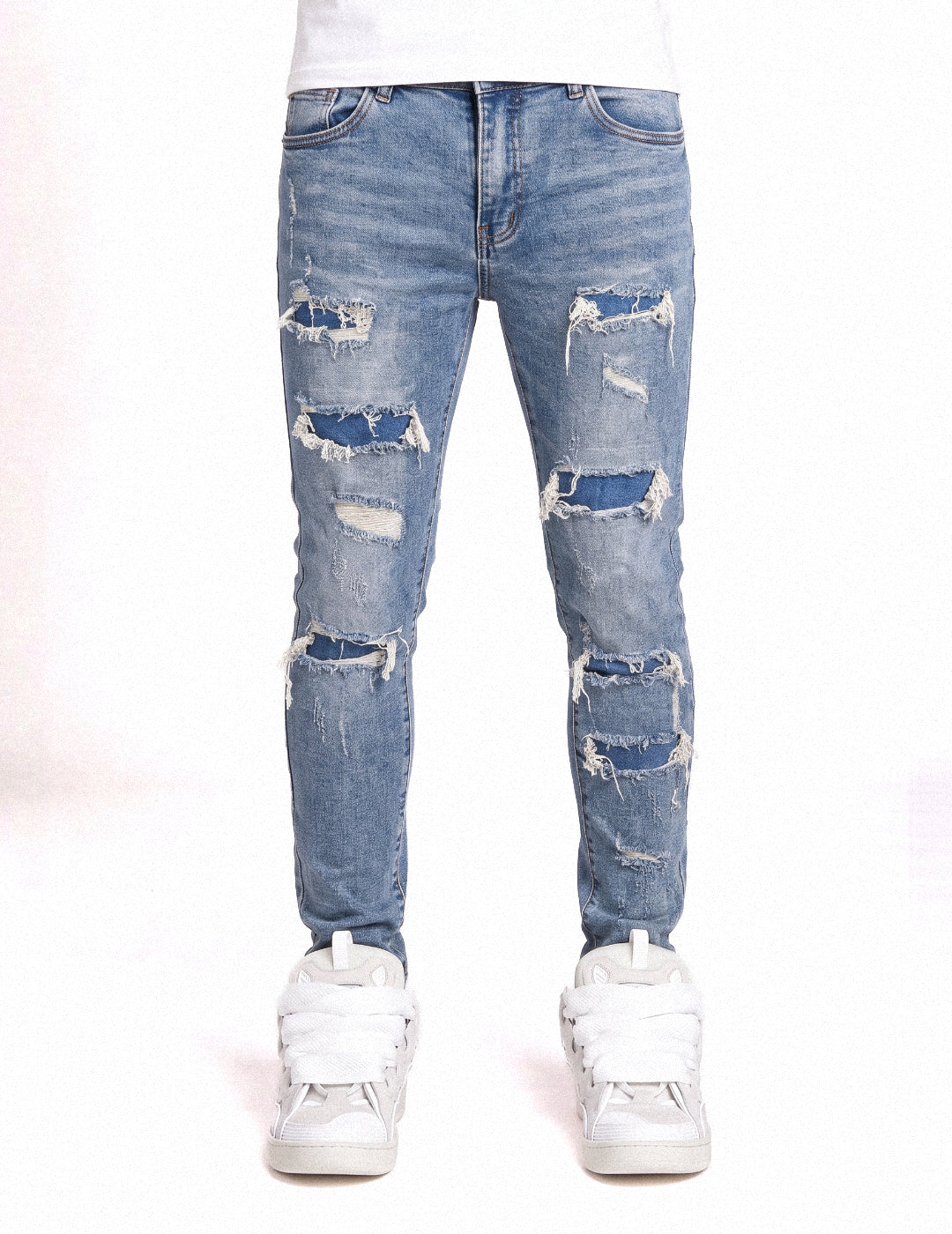 RIPPED SKINNY DENIM
